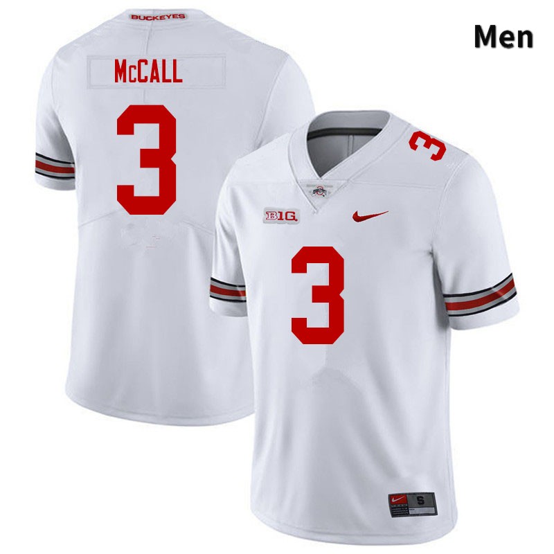 Ohio State Buckeyes Demario McCall Men's #3 White Authentic Stitched College Football Jersey